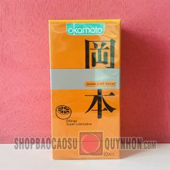 Okamoto Skinless Skin Orange Huong Cam 10cai