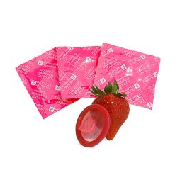 Okamoto Skinless Skin Strawberry Huong Dau