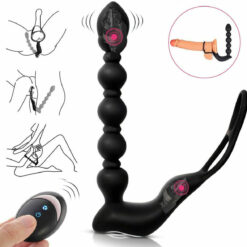 Máy mát xa hậu môn Body Safe rung xoáy 10 chế độ điều khiển từ xa