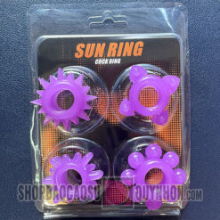 Bo 4 Vong Bi Gai Silicon Deo Duong Vat Sun Ring Sieu Mem