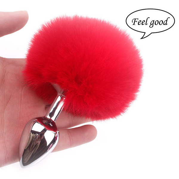 Buttplug đuôi thỏ cosplay (Đỏ) - Ảnh 2