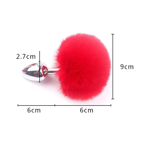 Buttplug đuôi thỏ cosplay (Đỏ) - Ảnh 3
