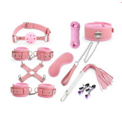 Bộ đồ chơi BDSM bạo dâm Cokelife 9 món màu hồng cao cấp